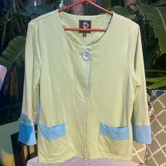 Lime green cardigan - Picture 1 of 15